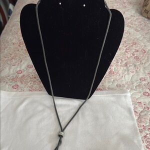 Elegant Gray Necklace with Silver Accent